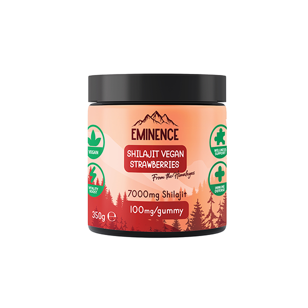 Eminence Shilajit Strawberries Vegan Gummies 7000mg