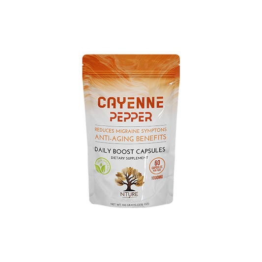 NTURE 1000mg Cayenne Pepper Capsules - 60 Capsules