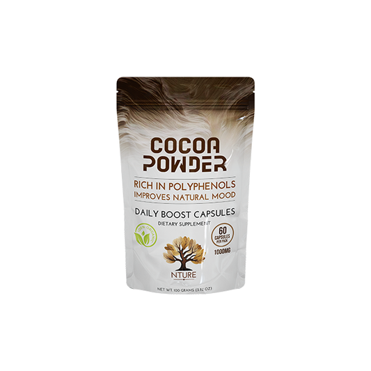 NTURE 1000mg Cocoa Powder Capsules - 60 Capsules