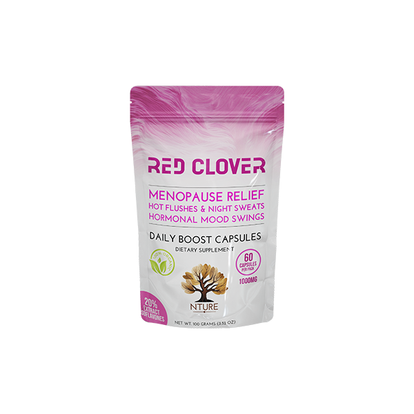 NTURE 1000mg Red Clover Capsules - 60 Capsules