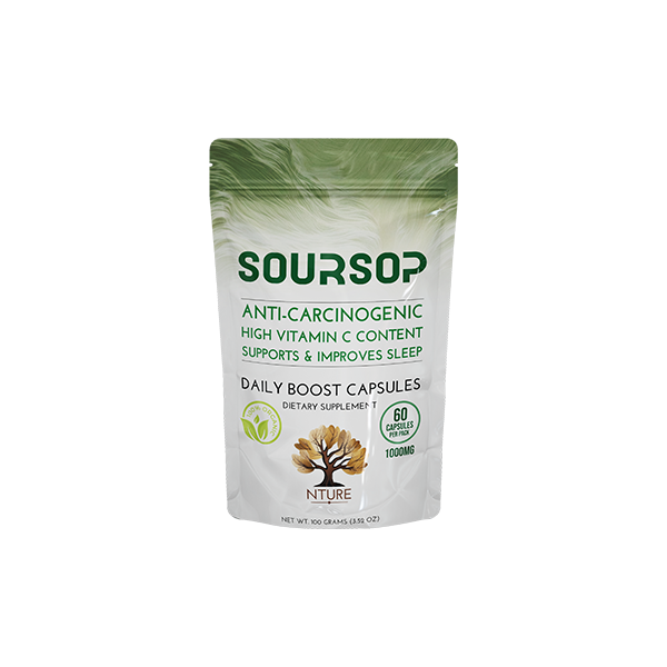 NTURE 1000mg Soursop Capsules - 60 Capsules