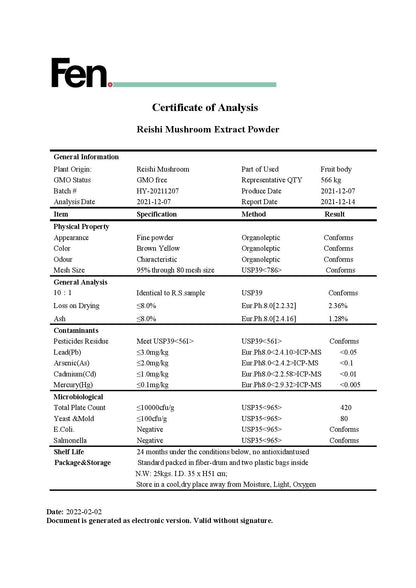 The Shroom Shop Reishi Mushroom 45000mg Capsules - 90 Caps -COA